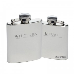 White Lies Hip Flask