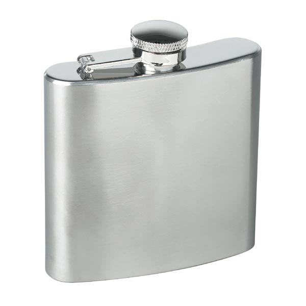 6oz Stainless Steel Hip Flask - Click Image to Close