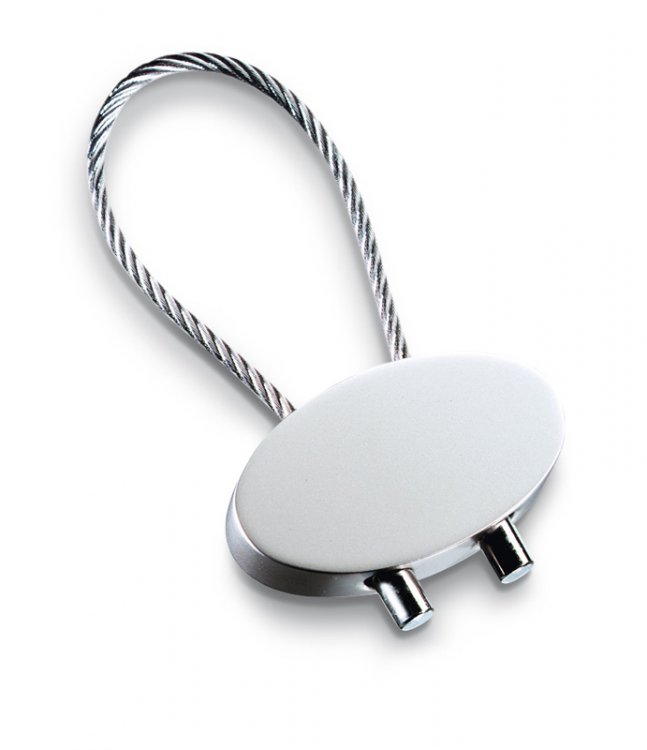 Oval Cable Keyring Matt - Click Image to Close