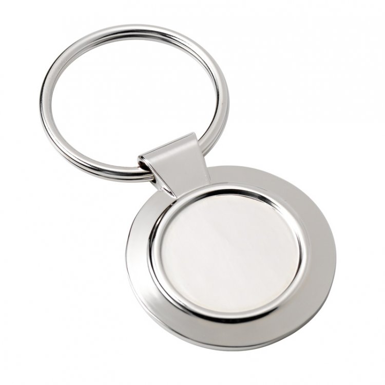 Round Key chain  25 with detachable plate - Click Image to Close