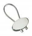 Oval Cable Keyring Shiny