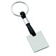 Key chain chromed square with PVC black