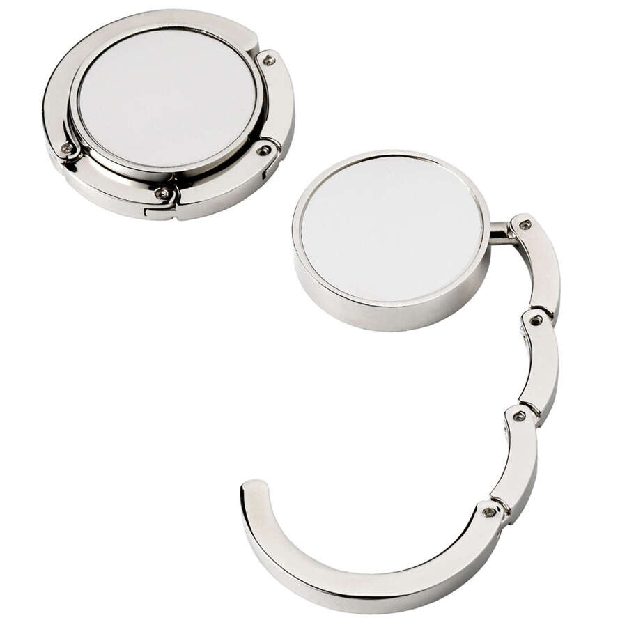 Chrome Handbag Hook with Magnetic Lock