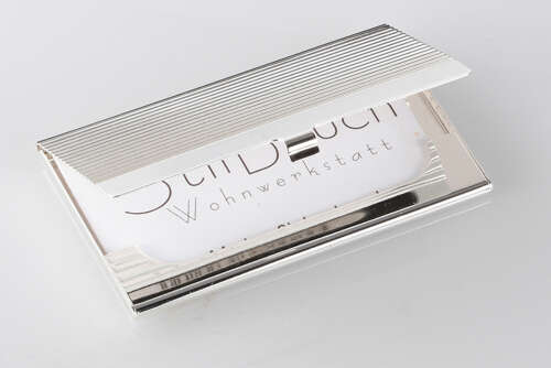Ribbed Chrome Business or Credit card Case