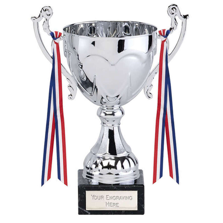 Silver Cup with Marble Base 7.5 inch
