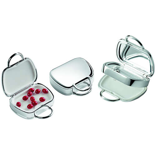 Handbag Shaped Pillbox with Mirror