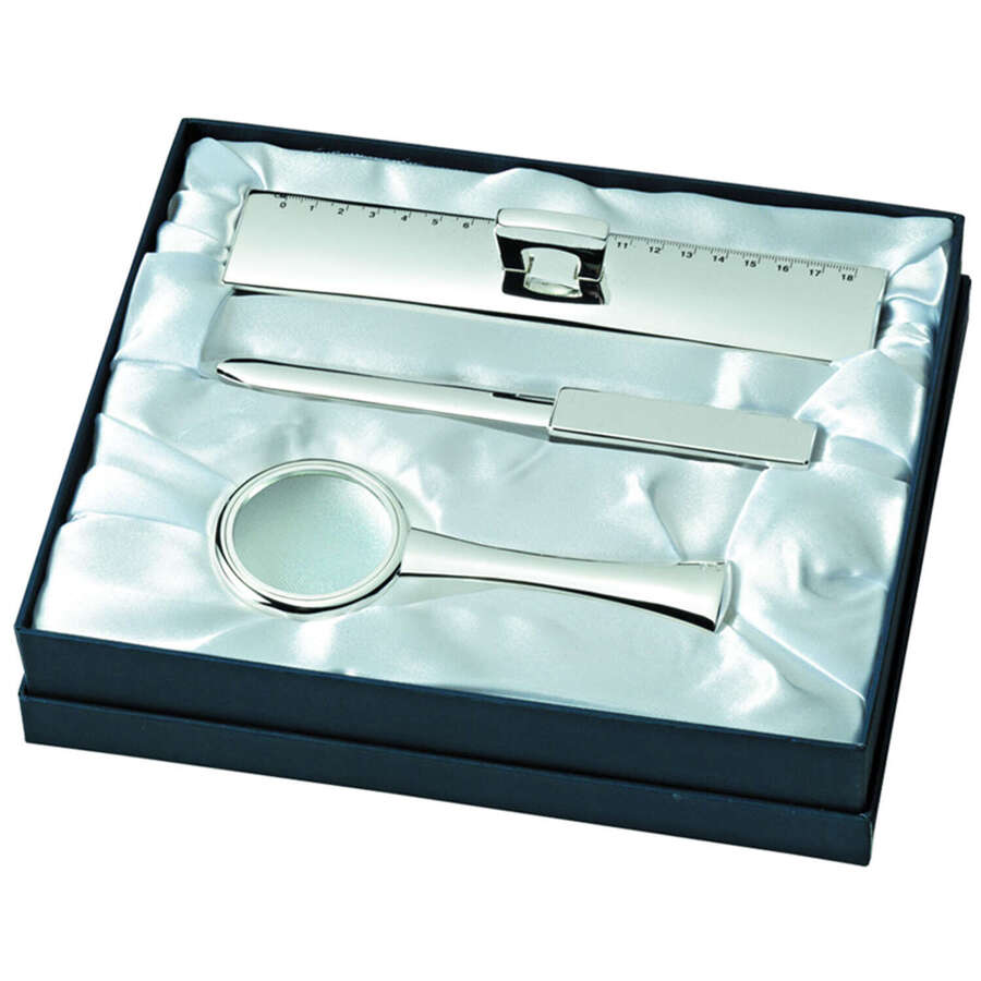 Letter opener015+Ruler802+Magnif.403 in Luxury Box