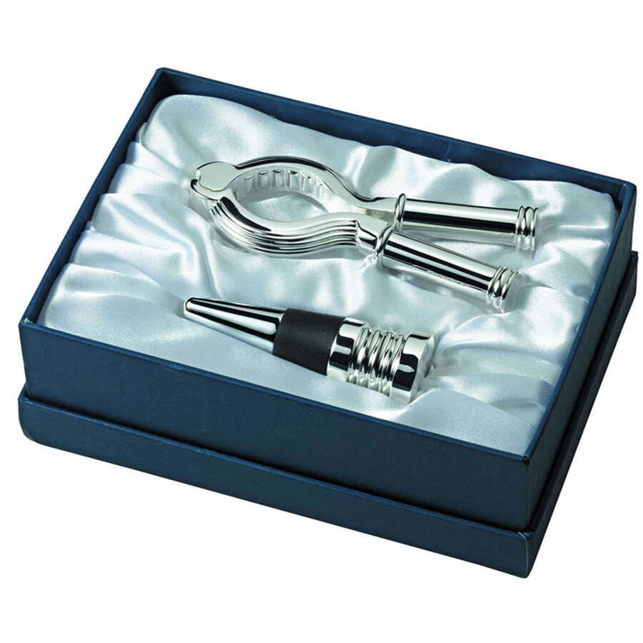 Bottle stopper 721 + Champag.opener 707 in Luxury Box