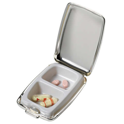 Chrome Pillbox rectangular domed