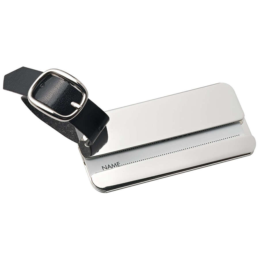 Luggage Label Silver Plated