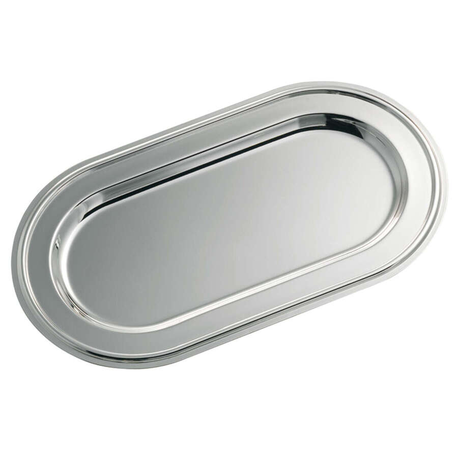 Tray oval chromed