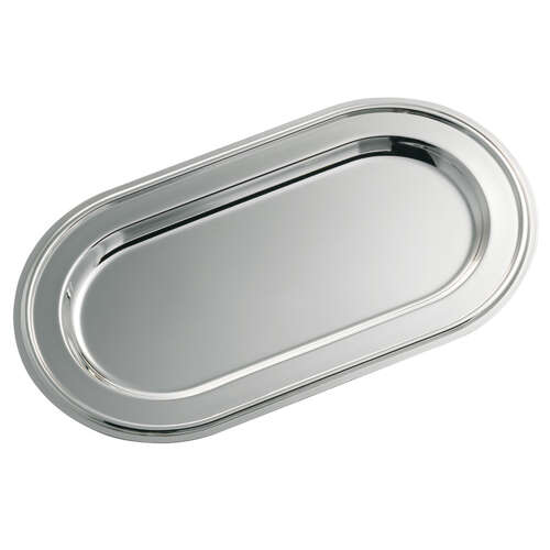 Tray oval chromed