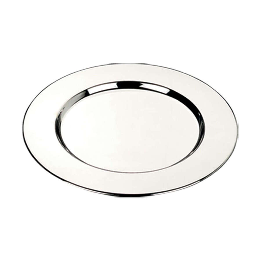 Coaster smooth metal/shiny (6pcs)