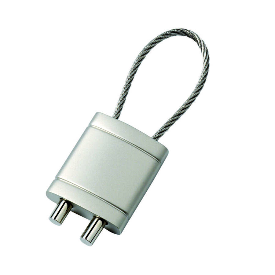 Key chain rectangular, cable satin