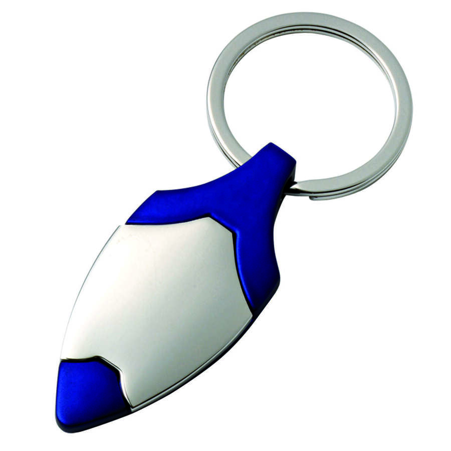 Key chain chromed/blue