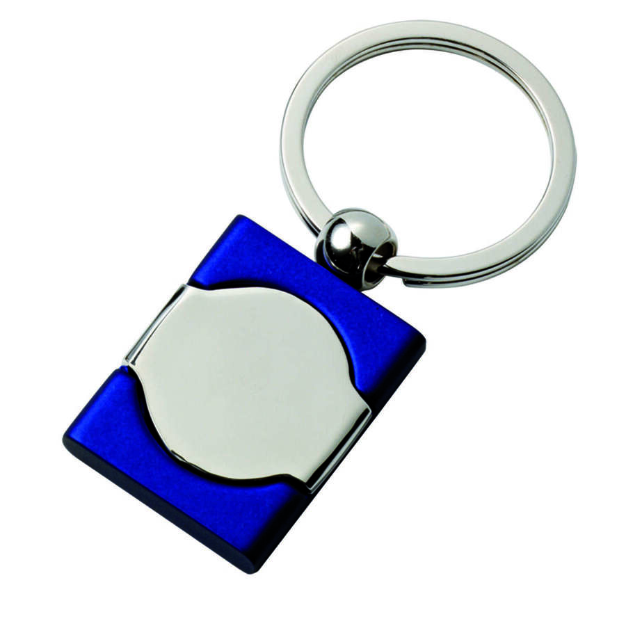 Key chain chromed/blue