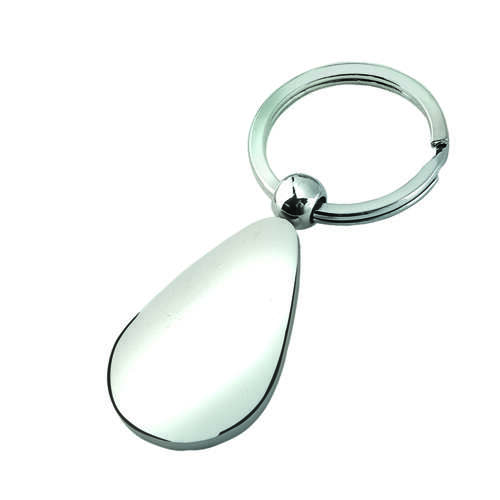 Key chain chromed drop-shaped