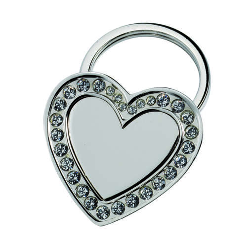 Portachiavi heart-shaped with crystals
