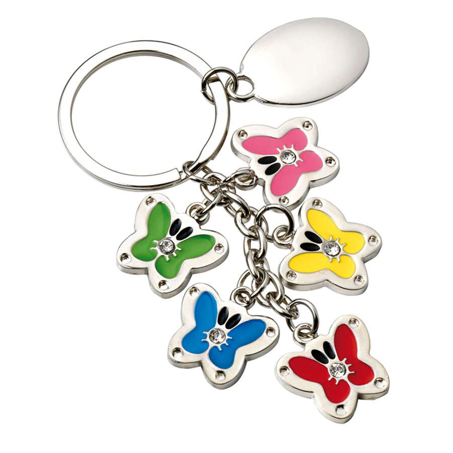 Key chain 5 butterflies