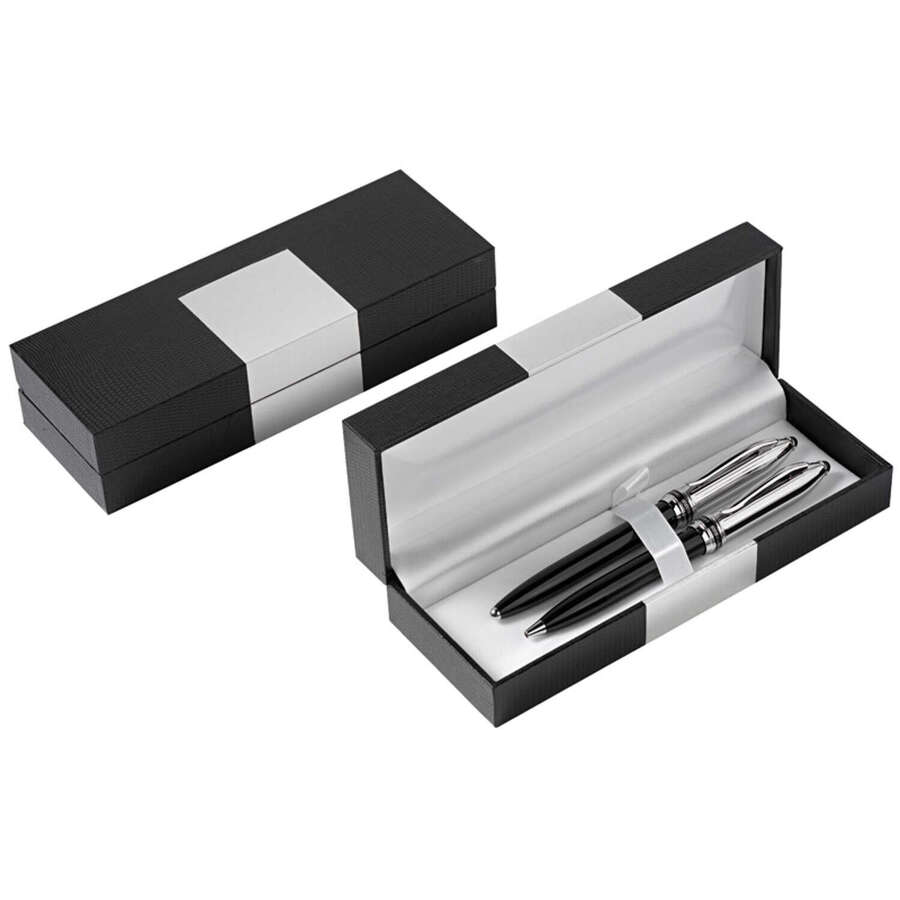 Case rectangular leather black big size