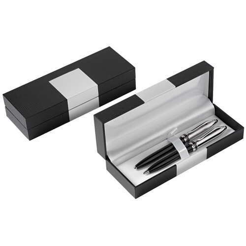 Case rectangular leather black big size