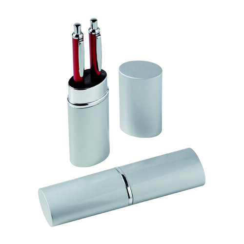 Tube metal oval for two pens