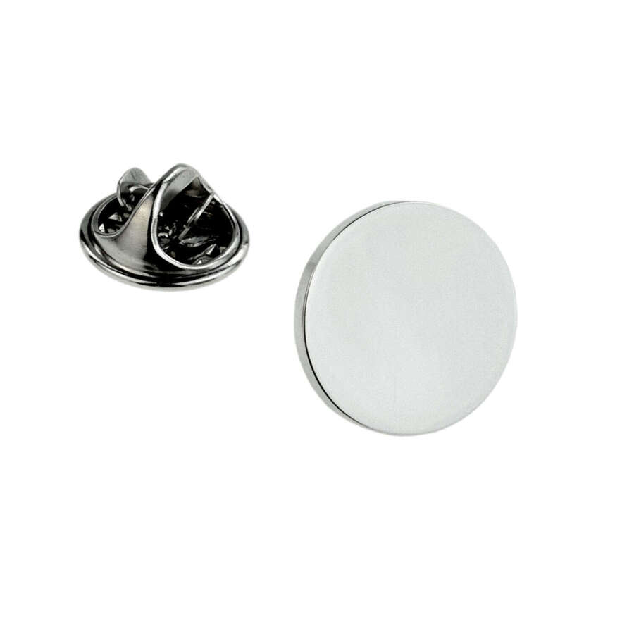 Round 15mm Lapel Pin Badge (engraving or doming available)