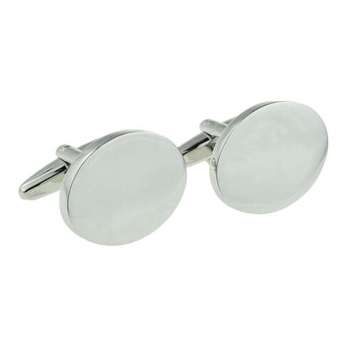 Deluxe Oval 20 x 16 x 3mm Cufflinks (Engravable)