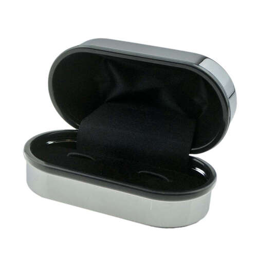 Chrome Lightweight Cufflinks Box (Engravable)